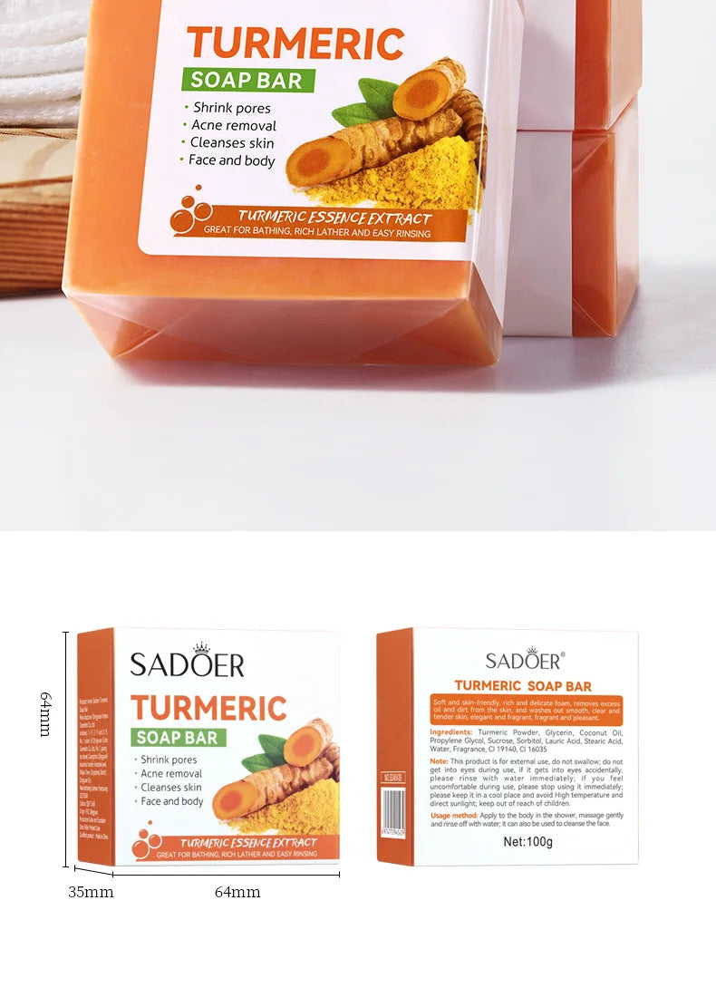 Turmeric Soap Body Cleaning Lightening Dark Underarm